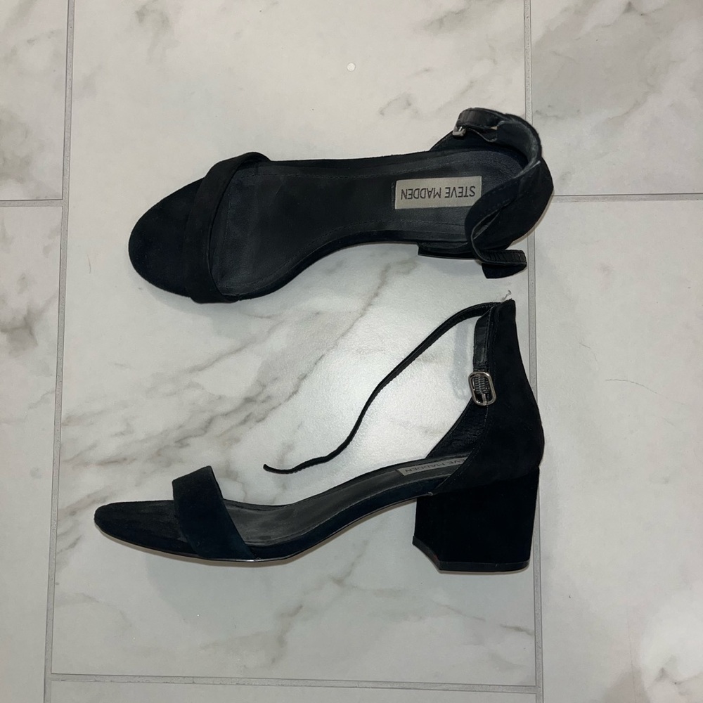 Steve Madden Black Block Heel